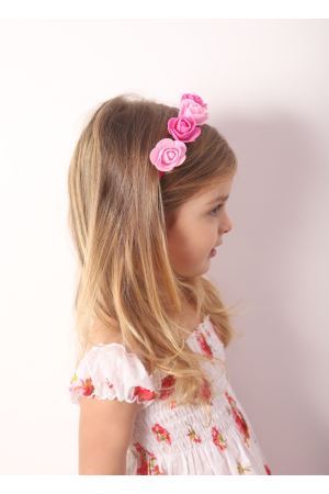 Headband with pink and fuxia roses Capridea | CERCHIETTOFIORIROSA